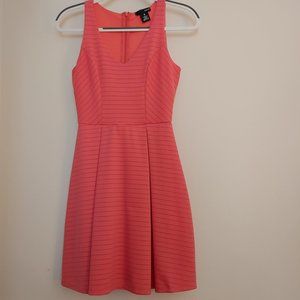 Aqua by Bloomingdales Fit and Flare Party Dress | Salmon Pink | Small
